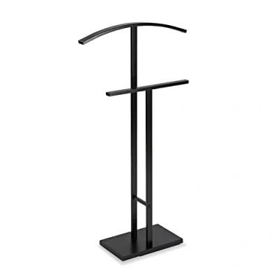 Afbeelding van Versa Lund Modern Multifunctioneel Nachtkastje met 2 Hangers voor Heren of Dameskleding, , Afmetingen (H x B H) 100 20 40 cm, Staal, Kleur Zwart