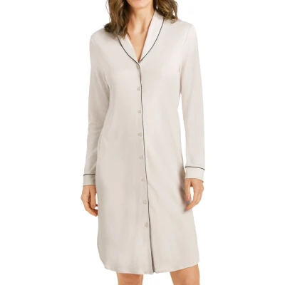 Afbeelding van Hanro dames Nachthemd met getipte bies in de kleur Beige, maat: S