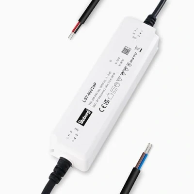 Afbeelding van illuburg Led transformator, 24 V, 60 W, waterdicht, IP67, zonder flikkeren, led, voeding, driver voeding