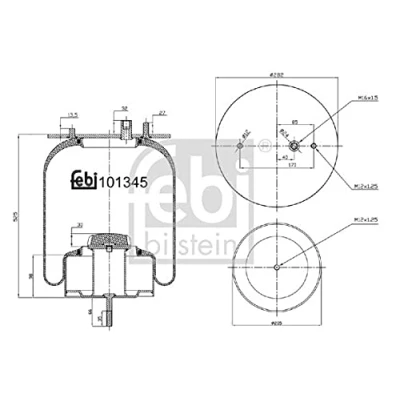 Afbeelding van FEBI BILSTEIN 101345 Veerbalg, luchtvering