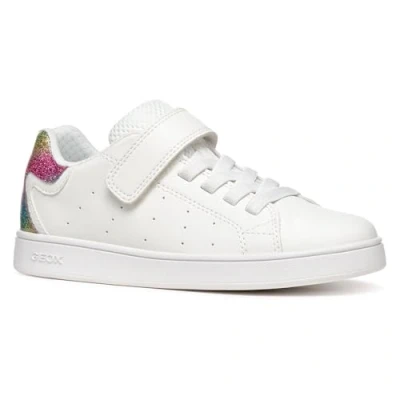 Image de Geox J Eclyper Girl A Chaussures pour fille, Blanc Multicolore, 34 EU