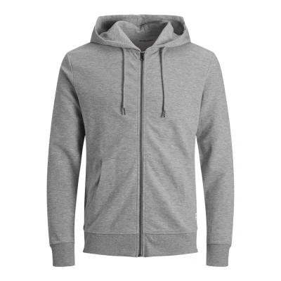 Afbeelding van Jack &amp; Jones Jjebasic NOOS Sweater met rits, Heren, Maat: Small, Light grey melange