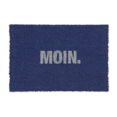 Afbeelding van Relaxdays deurmat kokos blauw kokosmat 60x40 schoonloopmat voordeur binnen buiten