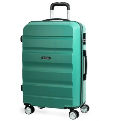 Afbeelding van ITACA Set stevige reiskoffers met 4 wielen gladde 55/67/77 cm ABS. Praktisch en licht. Kleine, middelgrote XL cabine. Merkkwaliteit gegarandeerd., Acquamarijn, Koffer