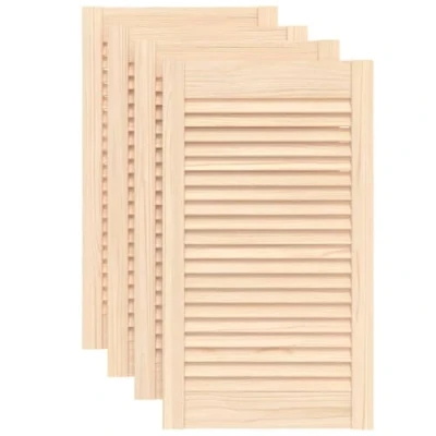 Afbeelding van vidaXL 4 stuks lamellenkastdeuren 69x39,4cm massief grenenhout
