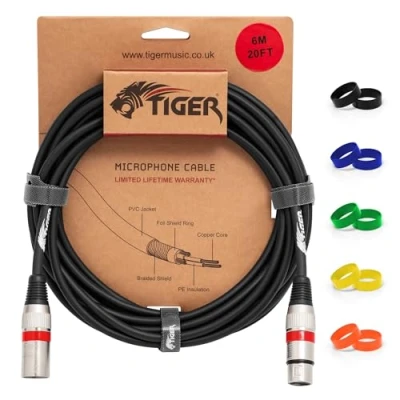 Afbeelding van Tiger MIC4 06 Silver Series XLR microfoonkabel, 6 m