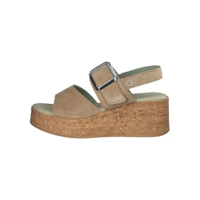 Afbeelding van Tamaris Sandalen met hoge hak, Dames, Maat: 37, Beige Leer