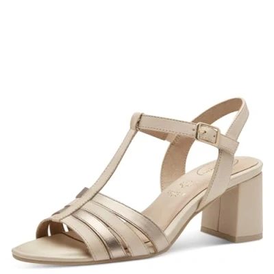 Afbeelding van Tamaris Sandalen, Dames, Maat: 40, Ivory comb Leer/ synthetisch