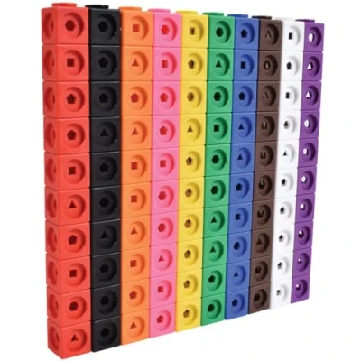 Afbeelding van edx education 75166 Math Cubes set van 100 Fidget Linking voor vroege wiskunde manipulatieve verbinding