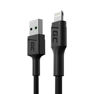 Afbeelding van Kabel GC PowerStream USB A Lightning 30cm snel opladen Apple 2.4A.