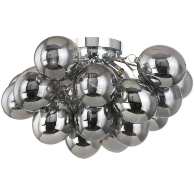 Afbeelding van Lucande plafondlamp 6lichts Glas H: 32 cm G9 rokerig grijs