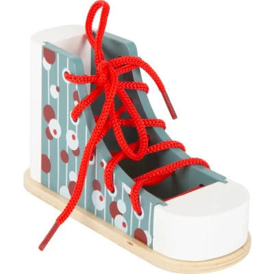Afbeelding van Small Foot Houten schoen oefenen met veters strikken!