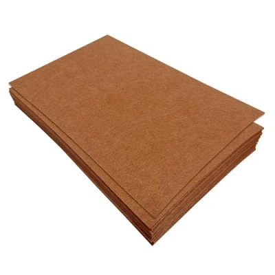 Afbeelding van 32 stuks harde viltvellen 17,78 x 28,7 cm voor knutselwerk, vierkant vilt om te naaien, bruin
