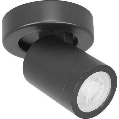Afbeelding van HighLight badkamer spot Oliver 1L rond IP44 zwart