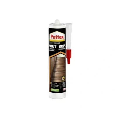 Afbeelding van Pattex Schrijnwerkerij Kit 380 g Speciaal ontworpen voor en Houtwerk Sterke Hechting Duurzaamheid Gemakkelijk aan Te Brengen Gebruiken.