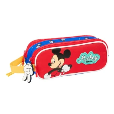 Afbeelding van Pennenetui met 2 vakken Mickey Mouse Clubhouse Good day Blauw 21 x 8 6 cm