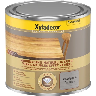 Afbeelding van Xyladecor Meubelvernis Natuurlijk Effect Grijs 0.5L