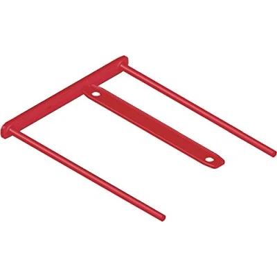 Afbeelding van Bankers Box archiefbinder D clip, doos van 100 stuks, rood archiefbinders