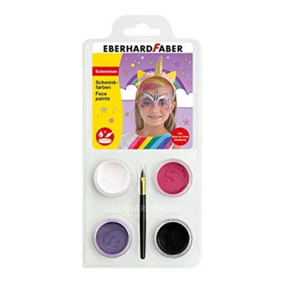 Afbeelding van Eberhard Faber schminkset eenhoorn wit,roze, paars, zwart EF 579023