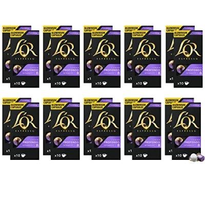 Afbeelding van L&#039;OR Espresso Lungo Profondo intensiteit 8200 capsules compatibel met Nespresso (R) Amazon Exclusive