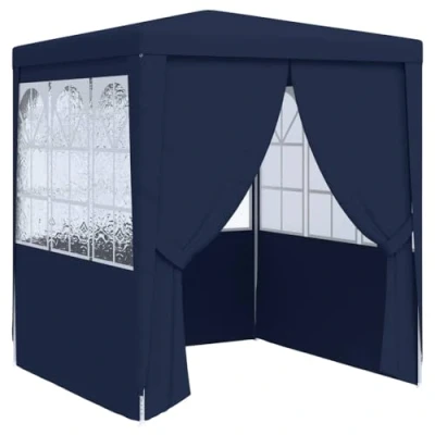 Afbeelding van vidaXL Partytent met zijwanden, 2 x m, blauw, 90 g/m²