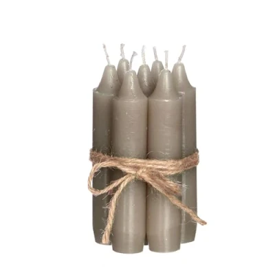 Afbeelding van Comforder Set van 7 tafelkaarsen Kleur taupe 11 cm 4 uur brandduur