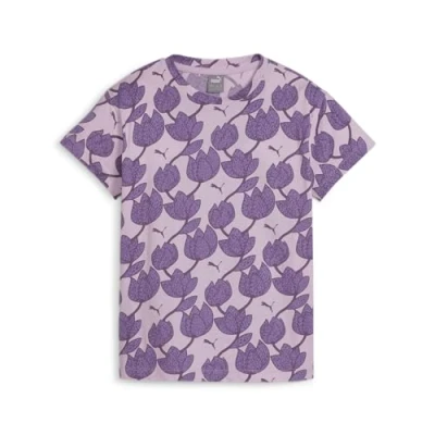 Afbeelding van Puma ESS Blossom Tshirt print voor kinderen, Maat: 164, Grape mist aop