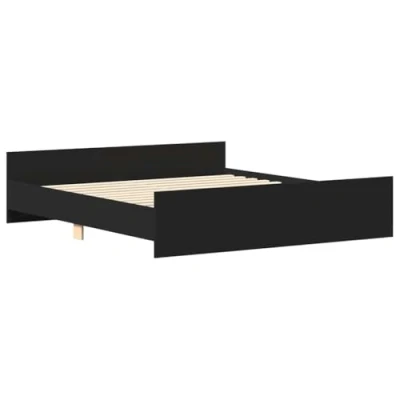 Afbeelding van Bedframe Bewerkt Hout Sonoma Eikenkleurig 100X200 cm 160 x 200 / Zwart