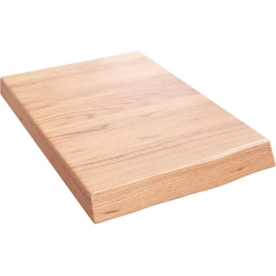 Afbeelding van vidaXL Wastafelblad 40x60x(2 6) cm behandeld massief hout lichtbruin