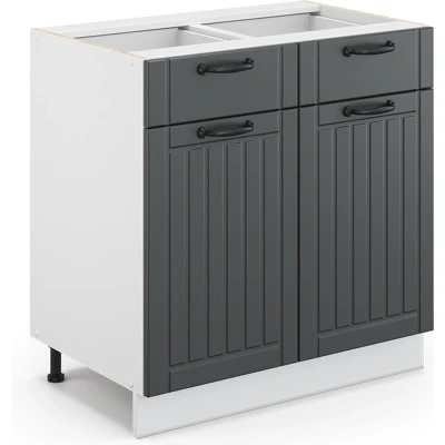 Afbeelding van Vicco Badkamerkast Fame Line, Antraciet/Wit, 80 x 81.6 cm zonder werkblad