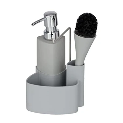 Afbeelding van WENKO Organizer voor spoelbakken, afwasmiddel, sponshouder, flessenborstel, Empire, wit