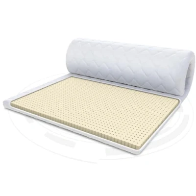 Afbeelding van FDM Latex Max topper, 140 x 200 cm, hardheid H3, hoogte ca. 4 geschikt voor mensen met een allergie, Öko Tex gecertificeerd, wit