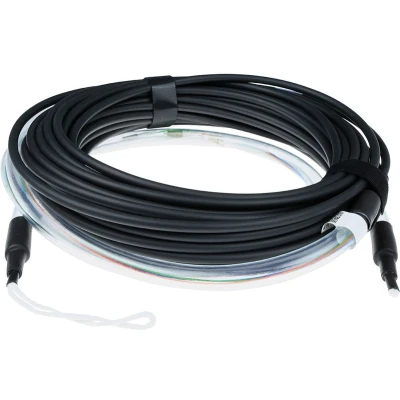 Afbeelding van ACT RL4725 Prefab Glasvezel Multimode 50/125 OM4 Indoor/Outdoor Kabel 12 voudig LC connectoren 250 meter