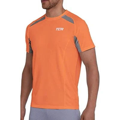Afbeelding van TCA QuickDry sportshirt heren korte mouw Functioneel t shirt Sport Trainingsshirt ademend Hardloopshirt Fietsshirt Groen, XXL