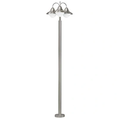Afbeelding van EGLO Sidney Buitenverlichting Tuinpaal 3 Lichts RVS Wit