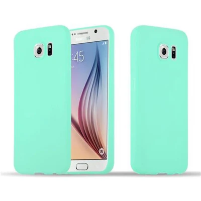Afbeelding van Cadorabo Hoesje geschikt voor Samsung Galaxy S6 in CANDY BLAUW Beschermhoes gemaakt van flexibel TPU silicone Case Cover