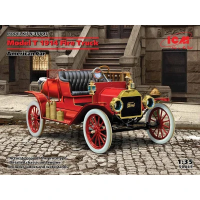 Afbeelding van 1:35 ICM 35605 Model T 1914 Fire Truck American Car Plastic Modelbouwpakket