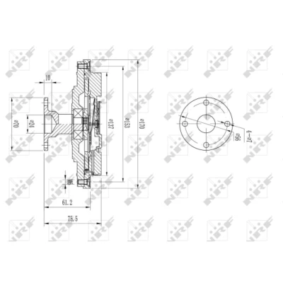 Afbeelding van Koppeling, radiateurventilator NRF 49602