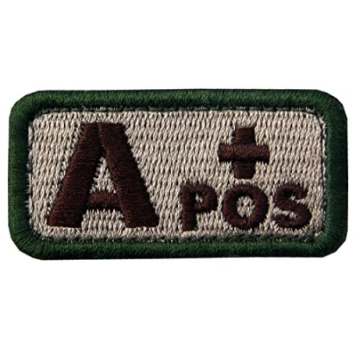 Afbeelding van Tactisch type A Positieve Bloedgroep Geborduurd Embleem Haak en Gesp Patch, Multitan