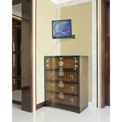 Afbeelding van Manhattan 461641 TV beugel Voor curved TVs, In hoogte verstelbaar, Kantelbaar, Zwenkbaar 53,3 cm (21) 152,4 (60) Draaibaar,