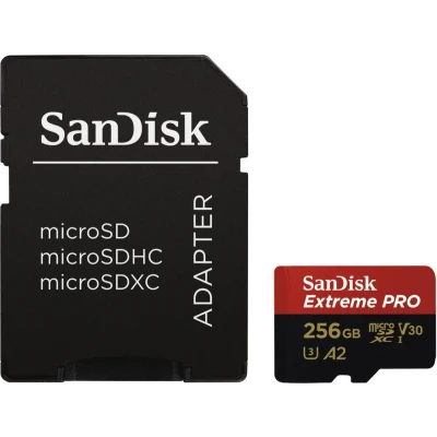 Afbeelding van Sandisk Extreme Pro Micro SDXC 256GB A2 V30 met adapter