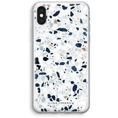 Afbeelding van Case Company® hoesje geschikt voor iPhone XS Terrazzo N1 Soft Cover Telefoonhoesje Bescherming aan alle Kanten en Schermrand
