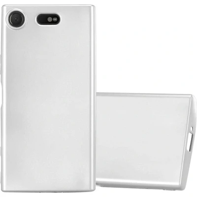 Afbeelding van Cadorabo Hoesje geschikt voor Sony Xperia XZ1 COMPACT in METALLIC ZILVER Beschermhoes gemaakt van flexibel TPU silicone Case Cover