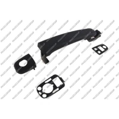 Afbeelding van PRASCO PG4208004 Deurgrepen Buiten, Links voor Met grondlaag CITROËN: C2 Hatchback