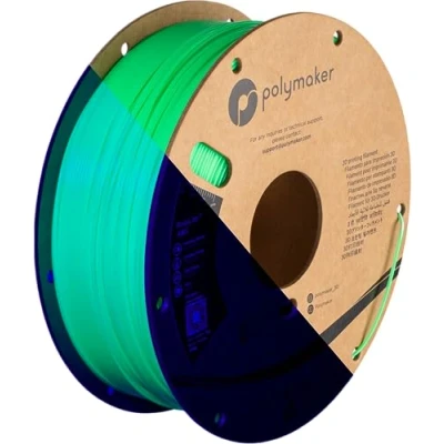Afbeelding van Polymaker ABS neonfilament 1,75 mm, neongroen filament voor 3D printers, hittebestendig, 1 kg, UV reactief printen, sterk en duurzaam, precisie