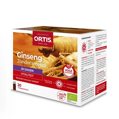 Afbeelding van Ortis Vitalité Ginseng Bio 20 dagen Kuur Vloeibaar 300 ml