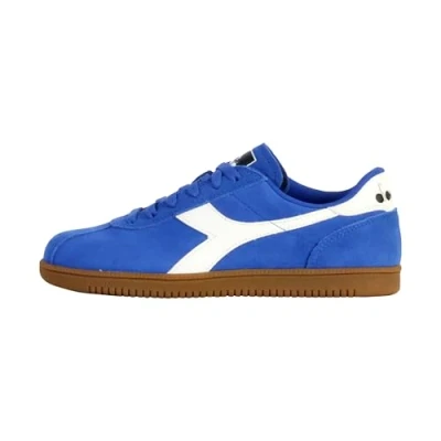 Afbeelding van Diadora Tokyo 181247 Lage schoenen, casual sneakers, bovenmateriaal van suède, rubberen zool, uniseks Royal Blauw