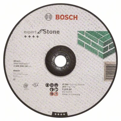 Afbeelding van Bosch Accessories 2608600227 Doorslijpschijf gebogen 230 mm 1 stuk(s) Graniet