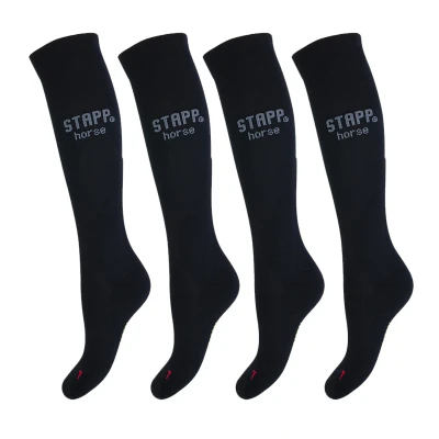 Afbeelding van STAPP Horse Paardrijsokken Compressie 4 pack Zwart / Grijs 43/46