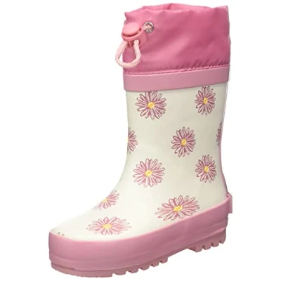 Image de Playshoes Mixte Enfant Bottes en Caoutchouc avec Cordon de Serrage Pluie, Margerites, 20 EU